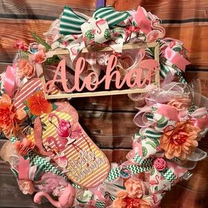 Flamingo 🦩 door wreath